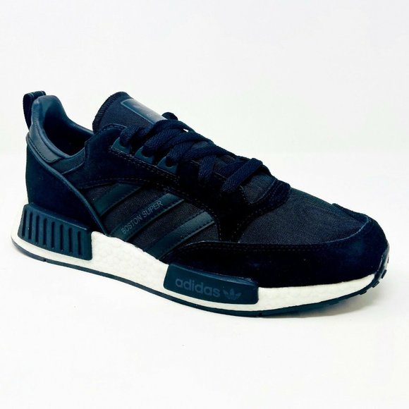 Adidas Originals Boston Super X R1 Boost Black White Mens Running Shoes EE3654 - Picture 2 of 5